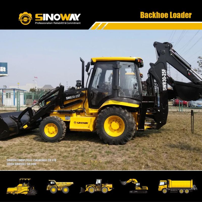 4X4 Jcb Type Compact Backhoe Loader Sinoway Towable Backhoe Loader