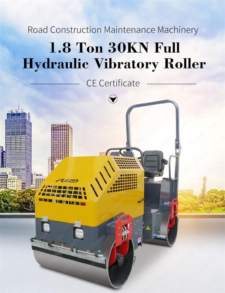 Double Drum Ride on Vibratory Roller Small Roller Vibratory Compactor Fyl-1000