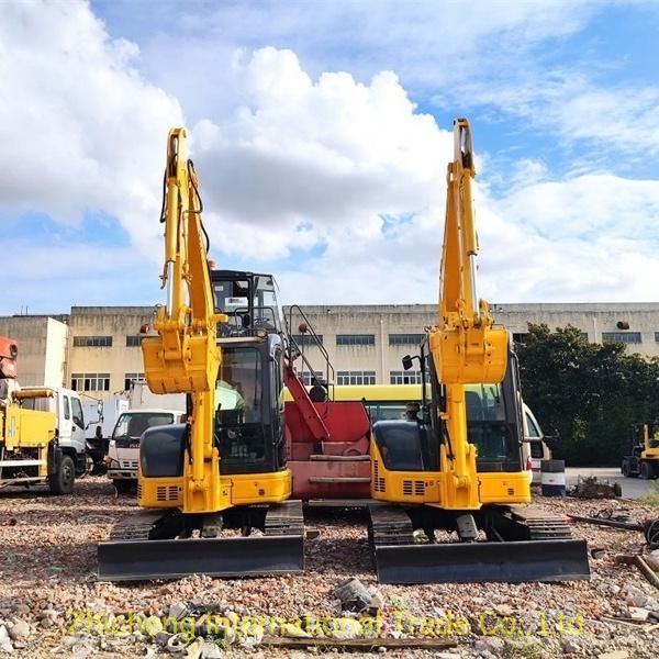 Hot Home Used 5 Ton Machinery Second Hand Small Digger Mini Crawler Excavator Excavadora Usada Excavatrice Hydraulic Good Quality Price Sale Excavators PC55