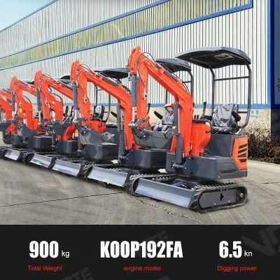 Free Shipping New Mini Excavator for Sale 1 Ton Excellence Mini Excavator Small Digger