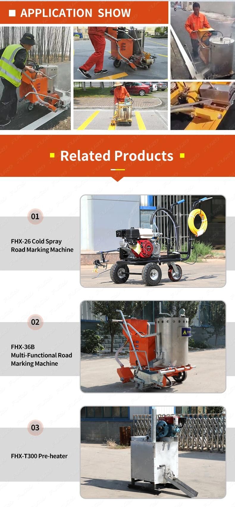 Thermoplastic Painting Road Line Road Line Painting Equipment Road Marking Machine Fhx-36