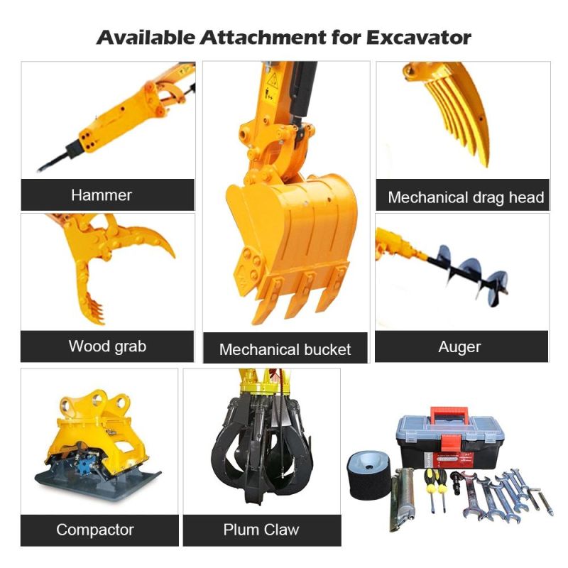 Construction Equipment Hydraulic Bucket Capacity 1.1cbm Crawler Excavator Use for Germany