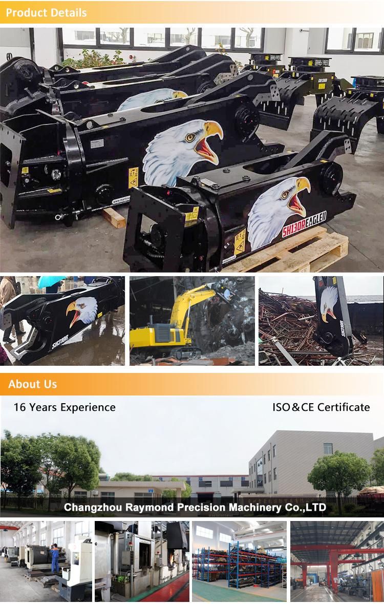 Excavator Crushing Shear Demolition Hydraulic Metals Shear for Excavator