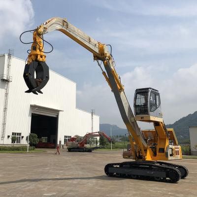 China Bonny Wzy32-8c 32 Ton Crawler Hydraulic Material Handler with Log Grab/ Timber Grab