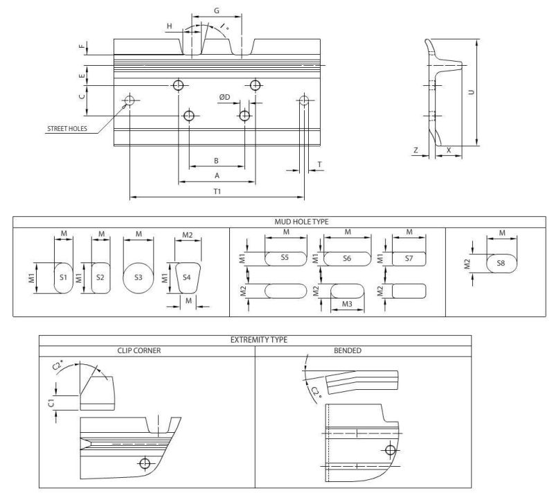 Track Shoe D375A 5 for Komatsu Bulldozer Single Grouser Track Shoe