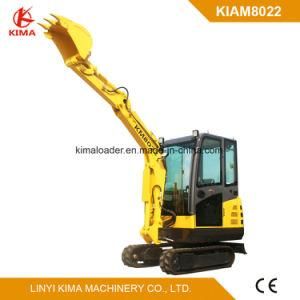 2200kg Mini Excavator Kima Brand Km8022 with Ce Cabin Rubber Track