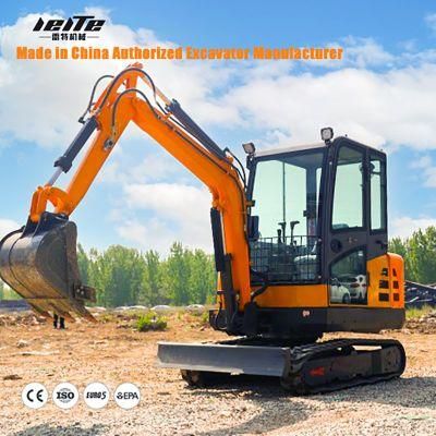 Hydraulic 2 Ton Crawler Mini Excavator Mini Digger EPA Parts Constitute 2 Tonne Excavator on Selling