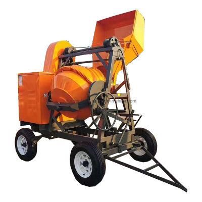 Diesel Drum Automatic Loading and Flipping Concrete Mixer 500L Is on Sale