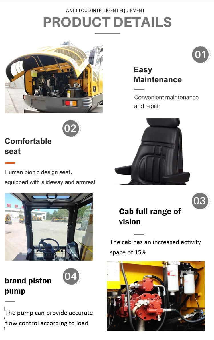 CE EPA Euro 5 China Small Micro Digger Machinery Hydraulic Excavators Crawler Mini Excavator 1 Ton 2 Ton 3 Ton 6 Ton Factory Cheaper Price for Sale