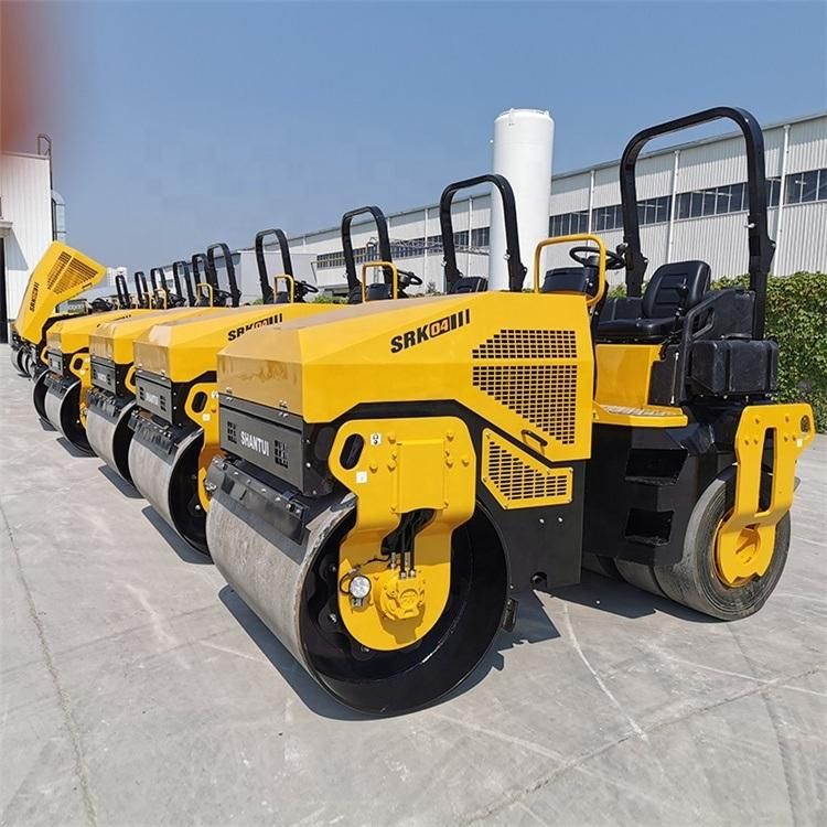 Construction Machinery Vibratory 4 Ton Srd04 Small Tandem Roller