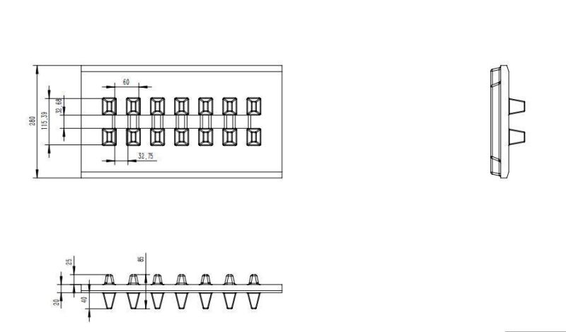 Rubber Crawler Spare Parts for Tracked Platform 280*60*40