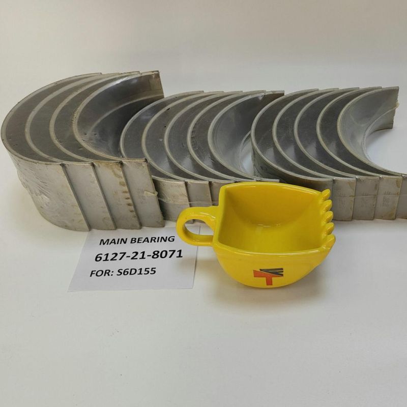 Machinery Engine Main Bearing 6127-21-8071 for Engine S6d155 Buildozer D155A-1 D155A-2 D355A-3