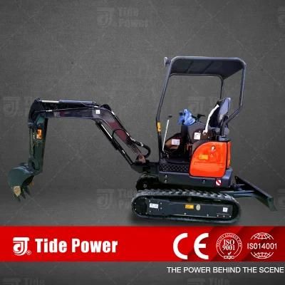 2021 China CE Competitive Small Digger 1ton 2ton Garden Home Farm Multifunction Hydraulic Crawler Backhoe Mini Bagger Factory Price for Sale