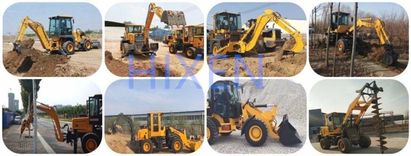 1t Mini Wheel Loader Backhoe Loader Mechanical Loadering