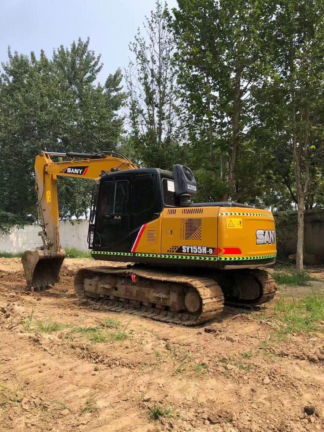 15 Ton Used Secondhand Sany Sy155h-9 Hydraulic Crawler Track Construction Machinery Equipment Backhoe Excavadora Usada Excavatrice Excavator Excavators for Sale