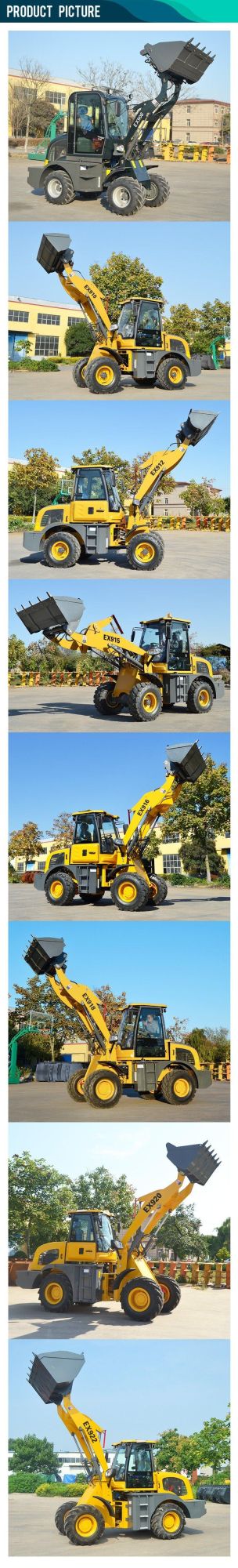 Hydraulic Small Huaya China Mini Front End Loader Prices Ex920