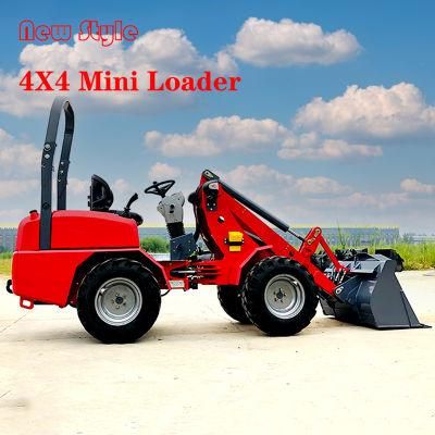 Factory Direct Sales Construction Engineering Loader 5 Ton Four-Wheel Drive Front Agricultural Loader with Auxiliary Equipment