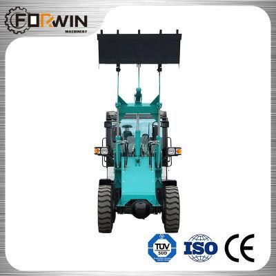 Factory Outlet Small Wheel Loader Price Auger/Digger 0.8tons/0.4m&sup3; Fw910 (BLUE) Front Loader for Sale
