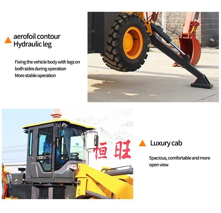 New Design Front Loading Backhoe Excavator Machine