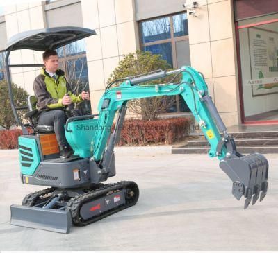 Free Shipping China Mini Excavator 0.8 Ton 1.2 Ton 2 Ton 2.5 Ton Micro Tunneling Excavator for Sale