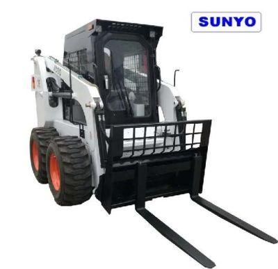 Sunyo Brand Jc60 Skid Steer Loader Is Similar Function as Wheel Loader, Mini Excavator and Backhoe Loader