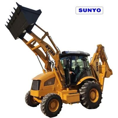 Sy388 Model Backhoe Loader Is Sunyo Brand Best Construction Machnier as Mini Excavator and Wheel Loader