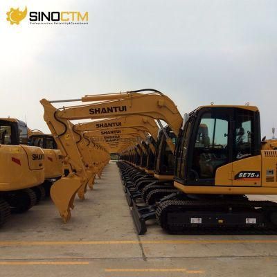 Import MIDI Crawler Excavator Machine Excavator 7 Ton 0.32 Cbm Shantui Se75