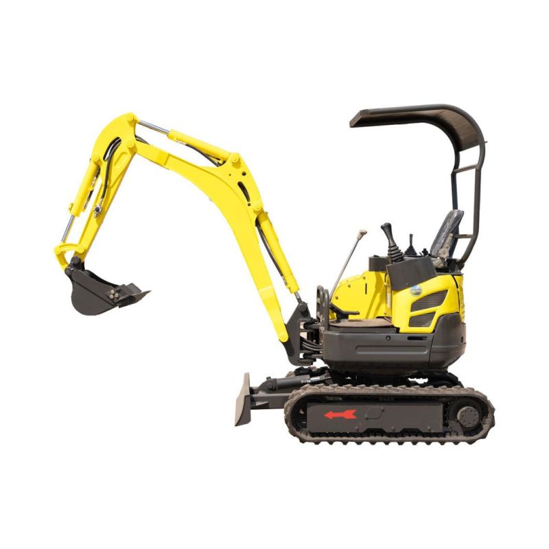 China Mini Excavator 1.8t Small Digger Excavator Earth Moving Machinery with Rubber Track