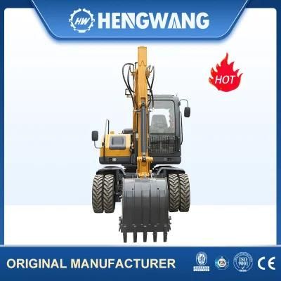 8 Tons Digger Parts Hydraulic Wheel Excavator for Malaysia