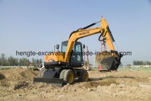 Middle Size Wheel Excavator 7 Ton Wheel Excavator