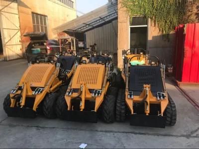 Ce Mini Skid Steer Loader with Cement Mixing Bucket, Auger, Fork, 4 in 1bucket, Rotary Plough, Sweeper, etc.