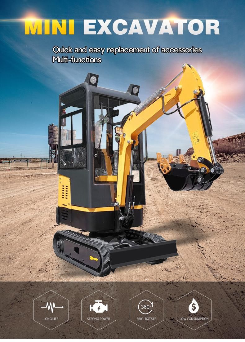 1 Ton Mini Excavator Micro Small Bagger for Sale