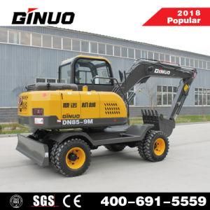 Wheel Excavator Dn75-8 Tyre Excavator 7 Ton for Sale in Asia
