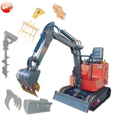 Best Selling High Efficiency 800kg 0.8ton 1ton Hydraulic Crawler Type Digger CE Mini Excavator