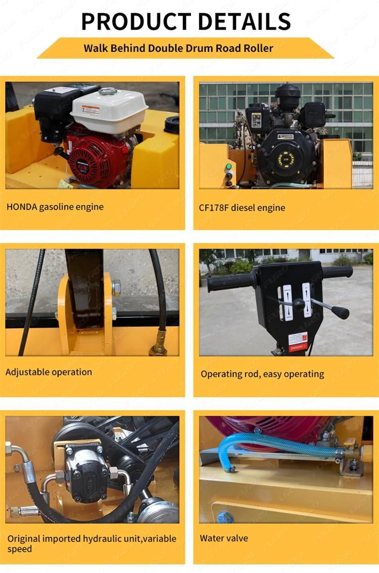 Honda Powered 550kg Walk Behind Vibratory Roller Compactor for Sale Thailand