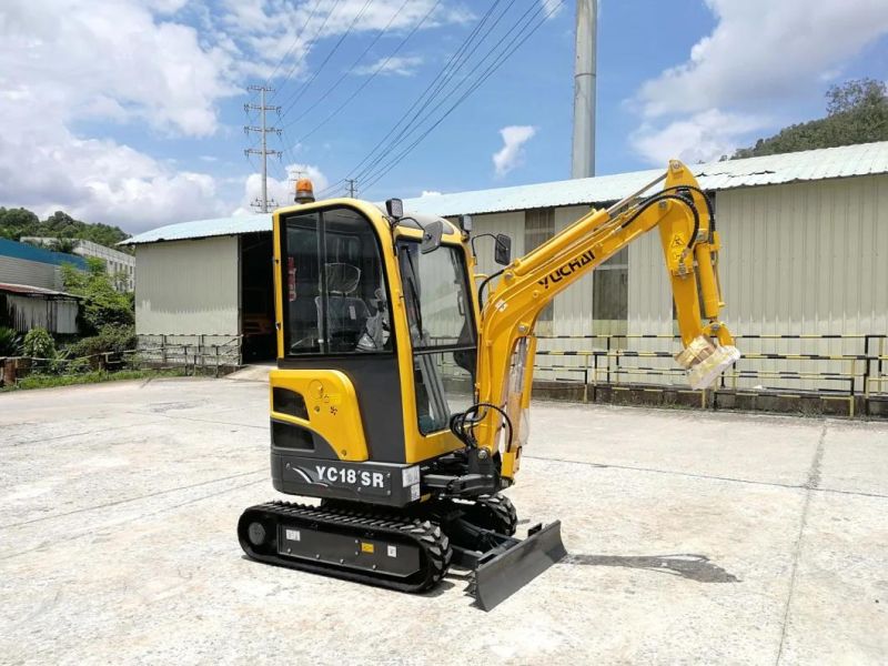 Yuchai Mini 1.8ton 2ton Crawler Excavator Yc18sr Mini Digger with EPA