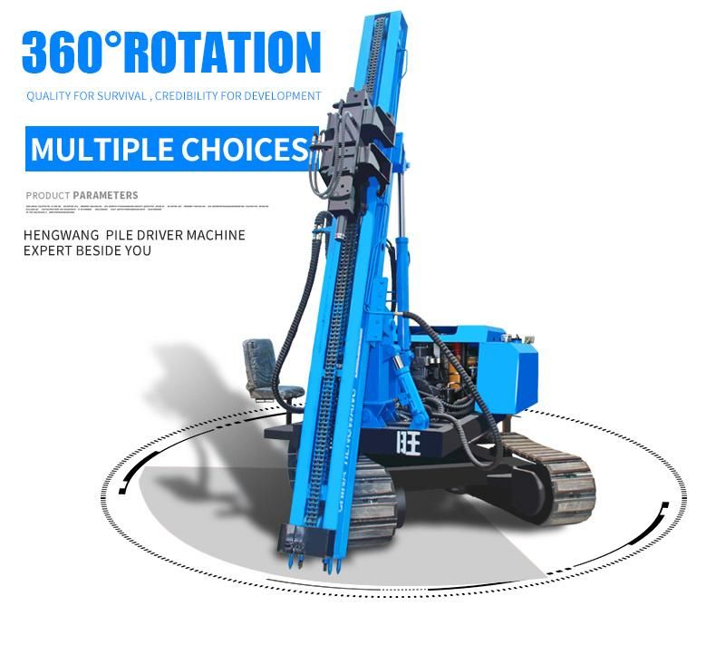 Hydraulic Mini Drop Hammer Solar Screw Pile Driver