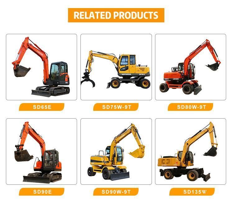 CE, ISO Eac Certified 13.5 Ton Wheel Excavator China Cheap Excavator 13.5 Ton Mini Digger Mini Excavator Small Wheel Excavator