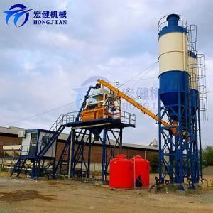 Small Mix Concrete Batching Plant Hzs35 Output 35cbm/H with Self Loading Concrete Mixer