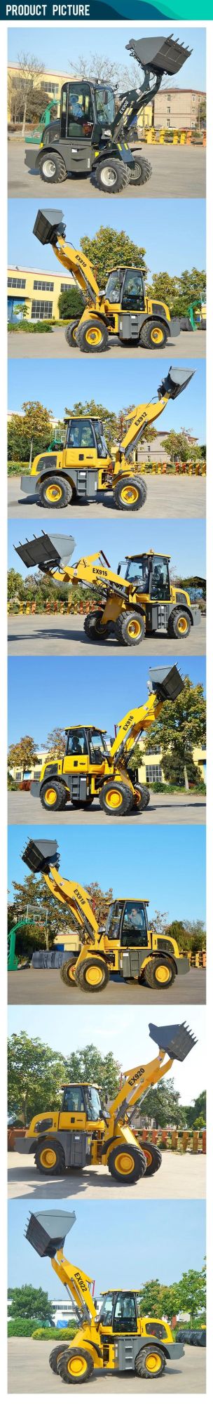 Huaya Mini Wheel Loader Small Front End Loaders for Sale