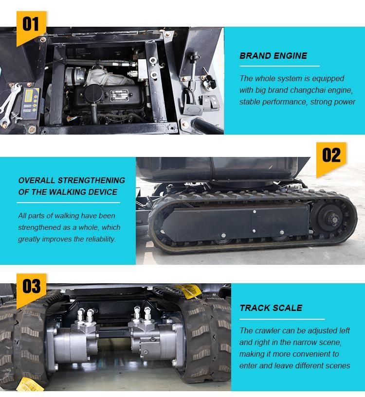 Multi-Function 1-2 Ton Backhoe Digger Mini Excavator Prices Higher-Quality 1 Ton Mini Excavator