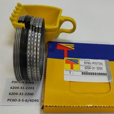 High Quality Diesel Engine Mechanical Parts Piston Ring 6204-31-2203 for Excavator Parts PC60-3-5-6 Engine Parst 4D95 Generator Set