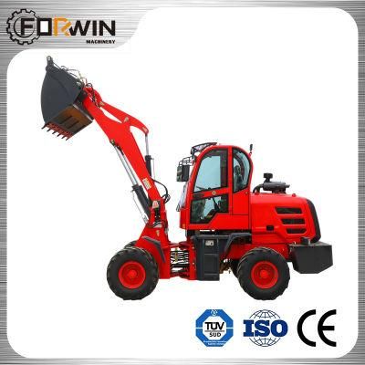 China Famous Construction Machinery Equipment Small Front End Shovel 1.2 T Compact Bucket Hydraulic Mini Wheel Loader Fw912c with CE