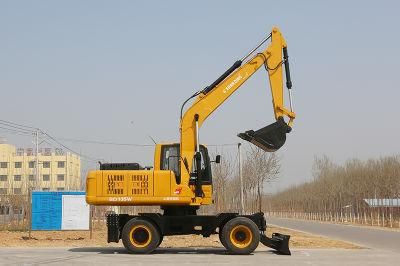 CE, ISO Eac Certified 13.5 Ton Wheel Excavator China Cheap Excavator 13.5 Ton Mini Digger Mini Excavator Small Wheel Excavator