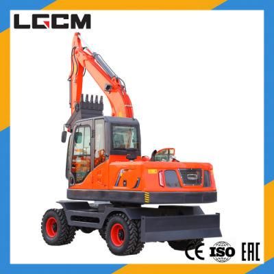 Lgcm LG95 CE Eac Wheel Excavator 0.32m3 Bucket Capacity for Sale