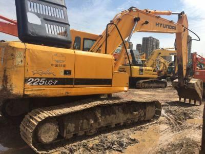 Used Hyundai 60/80/110/150/210/215/220/225/305 Crawler Excavator with Hydraulic Breaker Line and Hammer in Good Condition