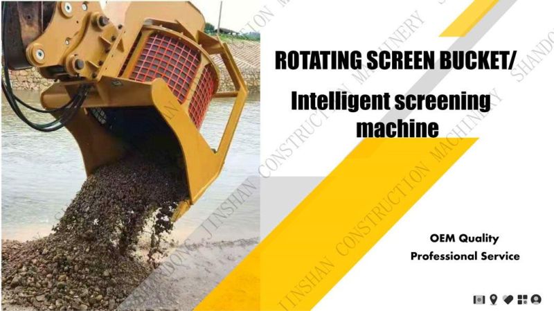 Hot Selling Hydraulic Rotating Screening Bucket/Sieving//Mesh Screening Bucket