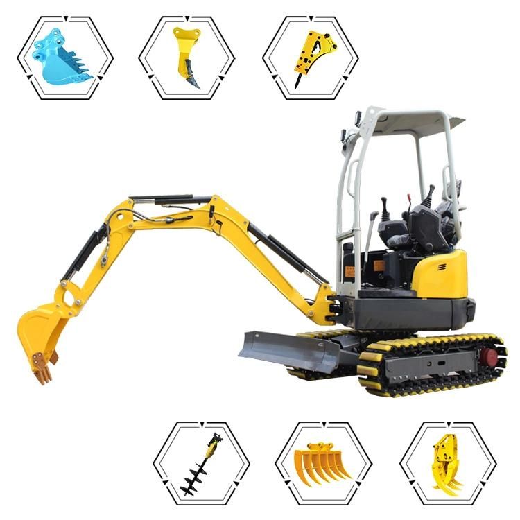 CE EPA China Small Hydraulic Excavators Mini Excavator New Used 2 Ton 3 Ton 4 Ton 5 Ton 8ton Factory Cheaper Price for Mini Excavator Rubber Track for Sale