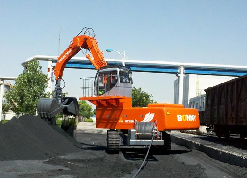 Bonny New 48 Ton Dual Power Hydraulic Material Handler with Rotational Clamshell Grab Made in China
