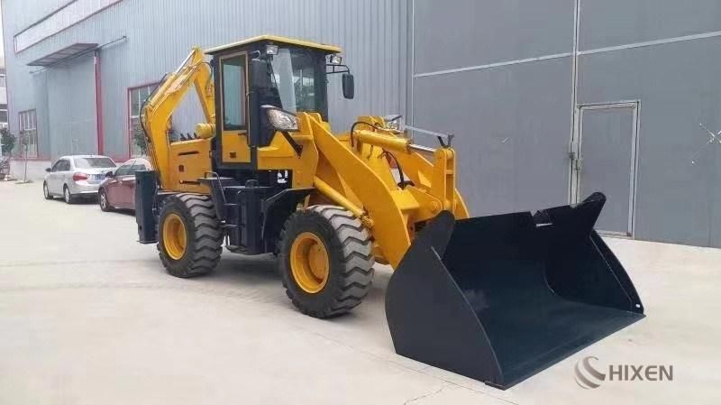 50HP Wz10-20 Mini- Tractopelle Wheel Loader Backhoe Rated Load 1200kg